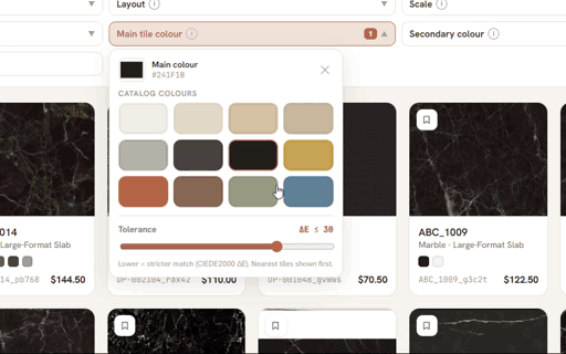 Searching the catalog and ranking visual matches